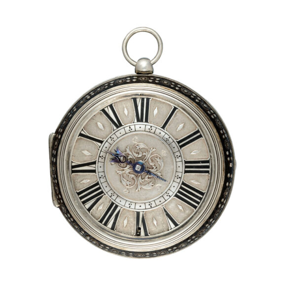 English silver pique cased single handed verge Circa 1680 English silver pique cased single handed verge Circa 1680