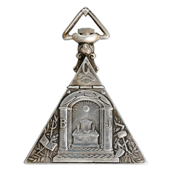 Swiss lever Masonic watch with mother of pearl dial Circa 1920 Swiss lever Masonic watch with mother of pearl dial Circa 1920