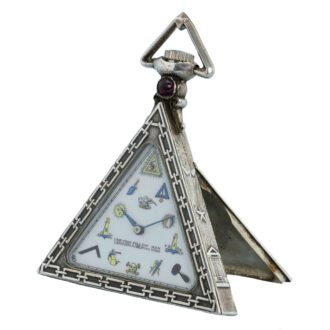 Swiss lever Masonic watch with mother of pearl dial Circa 1920