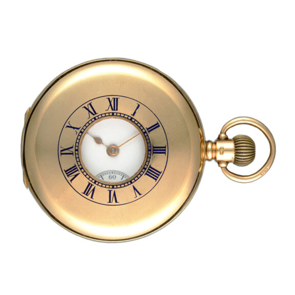 American 18k gold half hunting cased lever watch Circa 1913