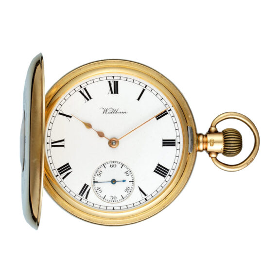 American 18k gold half hunting cased lever watch Circa 1913 American 18k gold half hunting cased lever watch Circa 1913