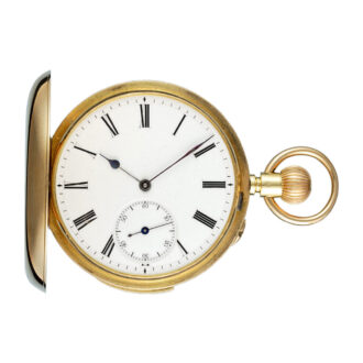Swiss gold hunting cased minute repeating lever Circa 1890