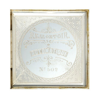 Silver pedometer with power reserve indication Circa 1890