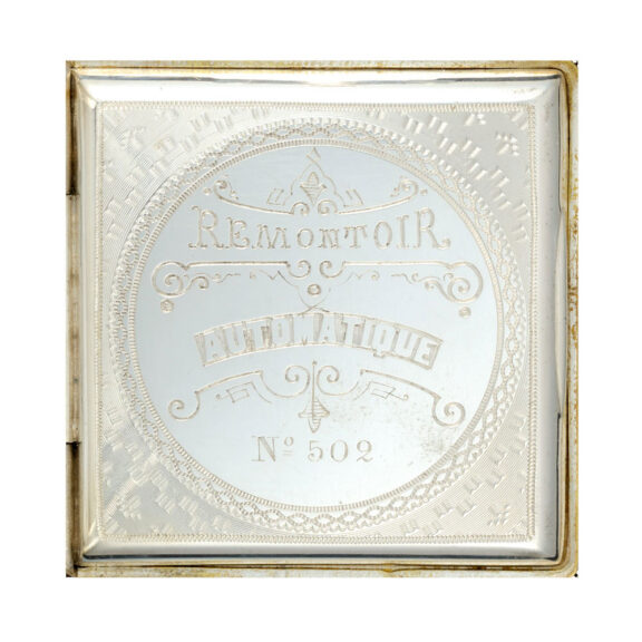 Silver pedometer with power reserve indication Circa 1890 Silver pedometer with power reserve indication Circa 1890