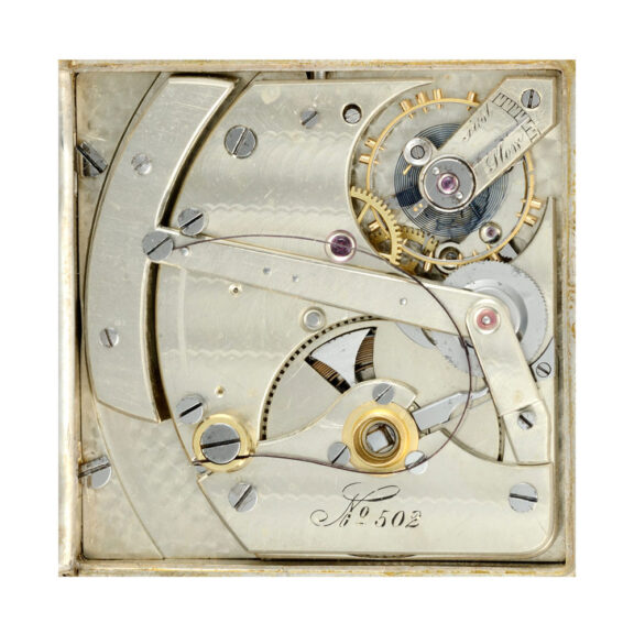 Silver pedometer with power reserve indication Circa 1890 Silver pedometer with power reserve indication Circa 1890