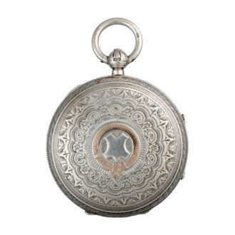 Large English silver hunting cased fusee lever Circa 1909