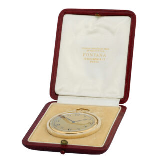 Slim French 18 carat gold open faced lever watch Circa 1910