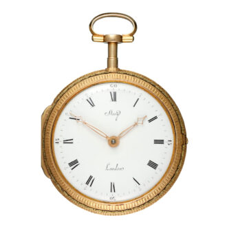Swiss gold and enamel pair cased verge watch Circa 1790