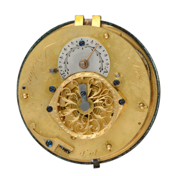 Swiss gold and enamel pair cased verge watch Circa 1790 Swiss gold and enamel pair cased verge watch Circa 1790