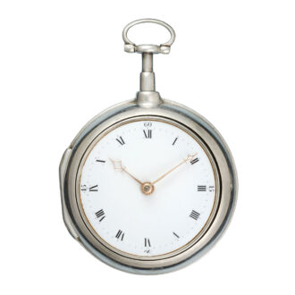 Irish silver open faced pair cased verge watch Circa 1794