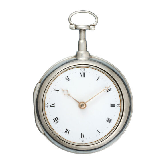 Irish silver open faced pair cased verge watch Circa 1794