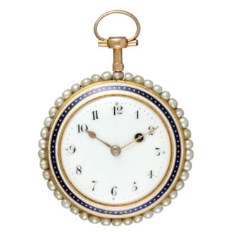 French gold, enamel and pearl set cylinder watch Circa 1820