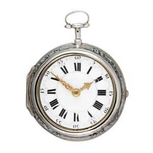 English silver pair cased quarter repeater verge Circa 1700