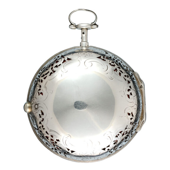 English silver pair cased quarter repeater verge Circa 1700 English silver pair cased quarter repeater verge Circa 1700
