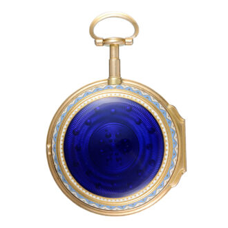Gold, enamel and rock crystal verge with chatelaine Circa 1780