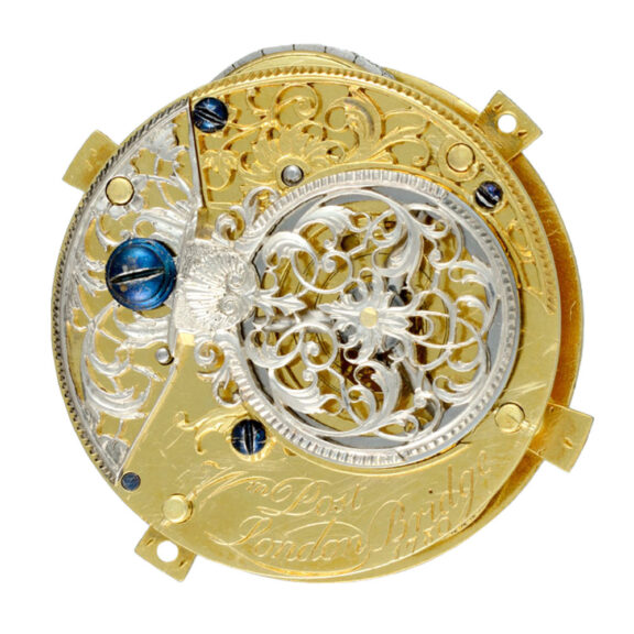 Gold, enamel and rock crystal verge with chatelaine Circa 1780 Gold, enamel and rock crystal verge with chatelaine Circa 1780