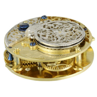 Gold, enamel and rock crystal verge with chatelaine Circa 1780