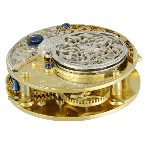 Gold, enamel and rock crystal verge with chatelaine Circa 1780 Gold, enamel and rock crystal verge with chatelaine Circa 1780