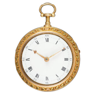 English gold and enamel verge with chatelaine Circa 1781