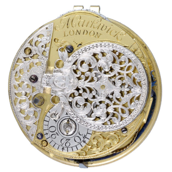 English silver verge pocket watch by Markwick Circa 1695 English silver verge pocket watch by Markwick Circa 1695