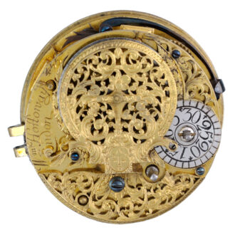 English verge with champleve dial in silver pair cases Circa 1700