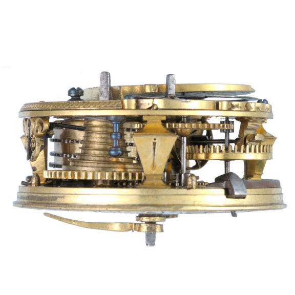 English verge with champleve dial in silver pair cases Circa 1700 English verge with champleve dial in silver pair cases Circa 1700