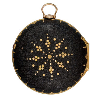 Back 17th Century Gold Filigree Watch