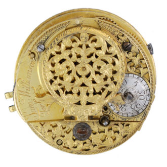 Unusual large silver pair cased verge watch Circa 1695