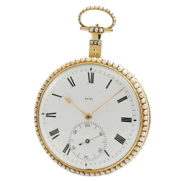 English gold enamel musical watch for Chinese market Circa 1815 English gold enamel musical watch for Chinese market Circa 1815
