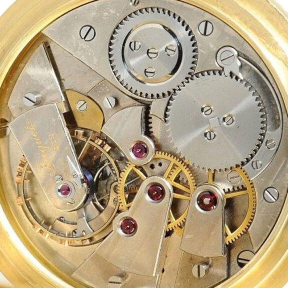 Swiss gold watch with spring detent escapement Circa 1924 Swiss gold watch with spring detent escapement Circa 1924