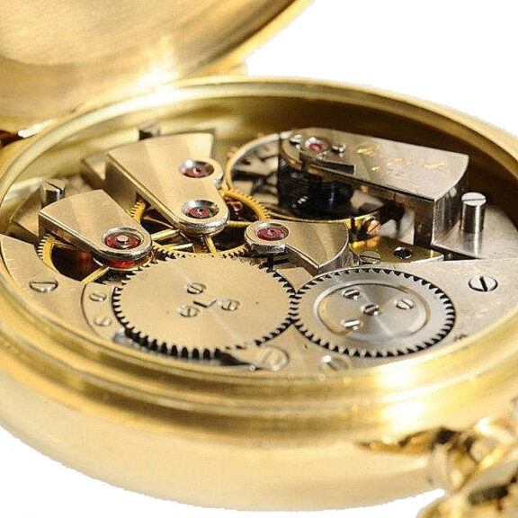 Swiss gold watch with spring detent escapement Circa 1924 Swiss gold watch with spring detent escapement Circa 1924
