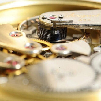 Swiss gold watch with spring detent escapement Circa 1924
