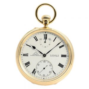 English gold precision watch with minute tourbillon Circa 1906