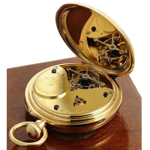 English gold precision watch with minute tourbillon Circa 1906 English gold precision watch with minute tourbillon Circa 1906
