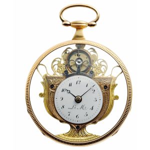 Very fine Swiss 18 carat rose gold verge pocket watch Circa 1810