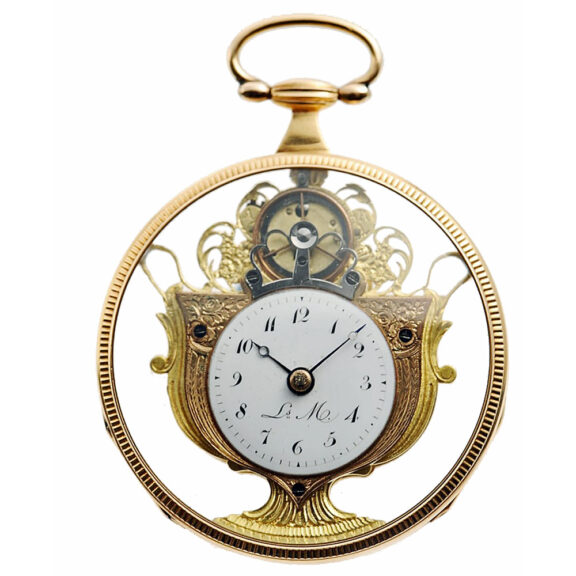 Very fine Swiss 18 carat rose gold verge pocket watch Circa 1810