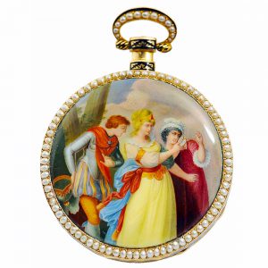 Swiss gold hour striking and repeating musical watch Circa 1820