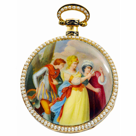 Swiss gold hour striking and repeating musical watch Circa 1820