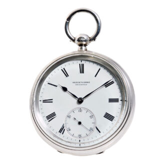 Rare English silver lever with one minute tourbillon Circa 1895