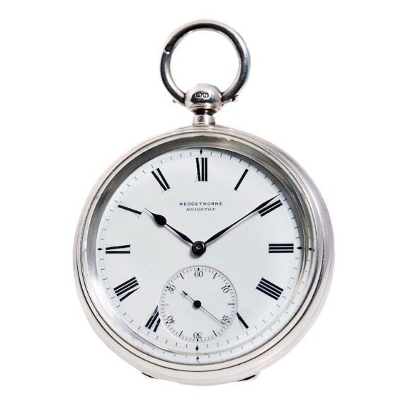 Rare English silver lever with one minute tourbillon Circa 1895