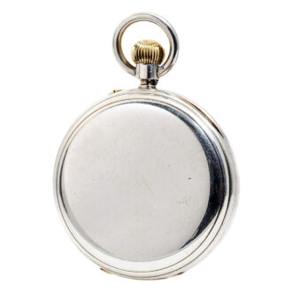 English silver lever deck watch with carrousel Circa 1909
