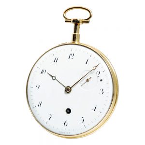 French gold 10 min. repeater with jumping hours Circa 1802