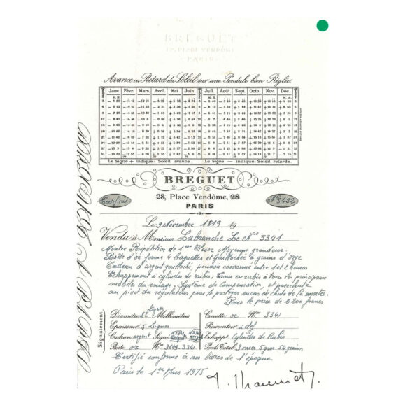 Gold French half quarter repeater with certificate Circa 1819 Gold French half quarter repeater with certificate Circa 1819