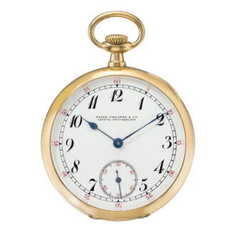 Swiss 18 carat gold open faced lever watch Circa 1909