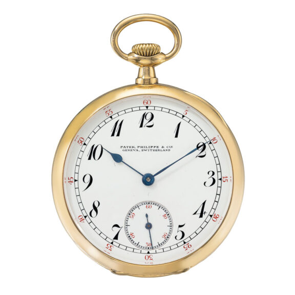 Swiss 18 carat gold open faced lever watch Circa 1909