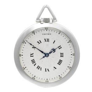 A French platinum open face watch by Cartier Circa 1930