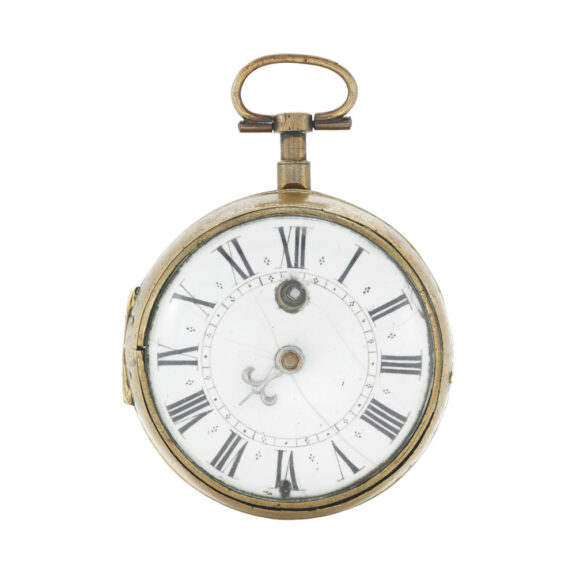 French oignon watch with straight-line balance spring Circa 1700