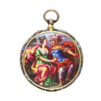 A fine, rare French miniature pair cased verge watch Circa 1675
