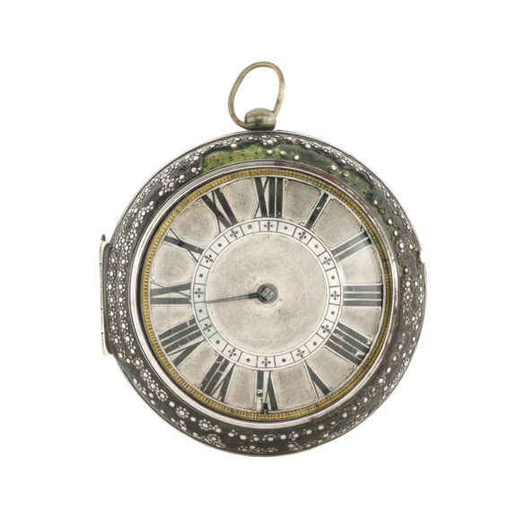 An English silver and pique pair cased verge watch Circa 1680