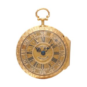 A rare and unusual Swiss gold dual time zone verge Circa 1750